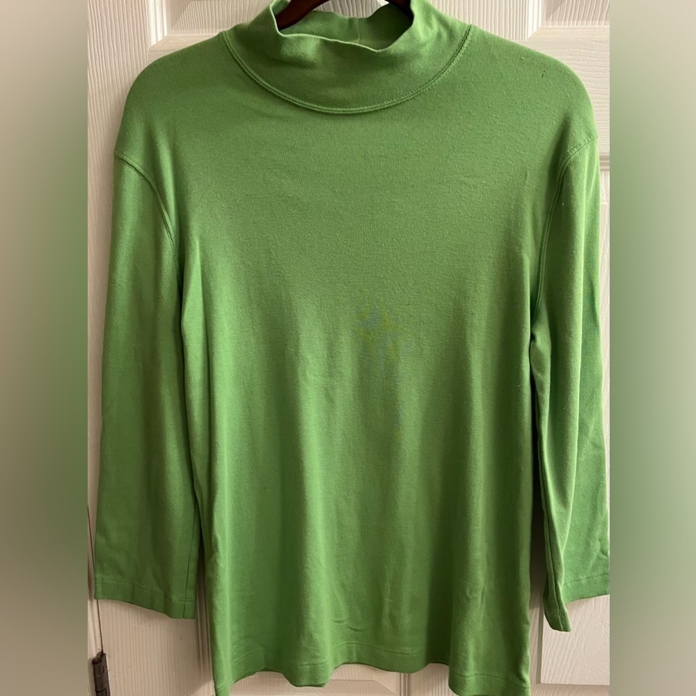 JONES NEW YORK ~SPORT~GREEN BLOUSE~LG - Picture 5 of 8